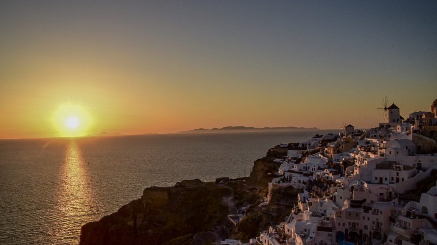 【DAY135・ギリシャ】サントリーニ島 イアで夕日鑑賞