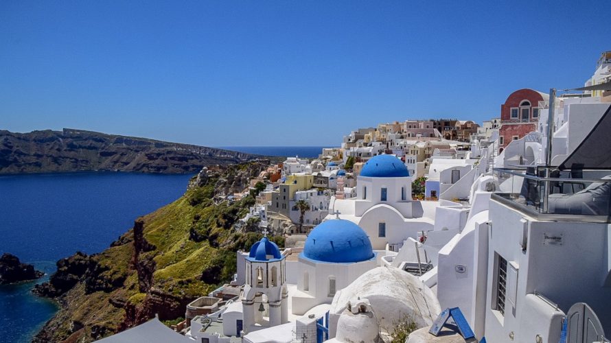 【DAY134・ギリシャ】サントリーニ島！青と白の美しい街！！